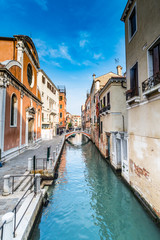 Fototapeta na wymiar Street scene in Venice, Italy