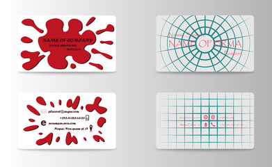 Set of Creative Business Card Print Templates. trending Style Vector Illustration. Stationery Design