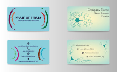 Fototapeta na wymiar Set of Creative Business Card Print Templates. trending Style Vector Illustration. Stationery Design