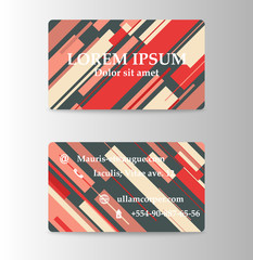 Business Card. with abstract background. Vector illustration. EPS10
