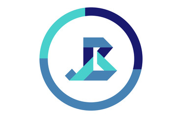 JB Global Circle Ribbon Letter Logo