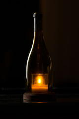Candle in a bottle 1