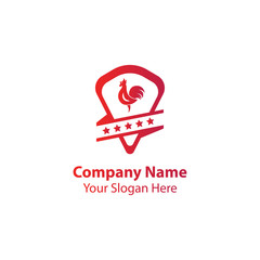 Obraz premium rooster logo design