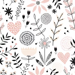 Wallpaper murals Floral pattern Romantic seamless vector floral pattern