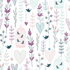 Vector seamless floral pattern
