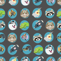 Pets. seamless pattern