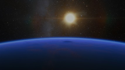 Extrasolar Kepler Planet Blue Planet Flyby