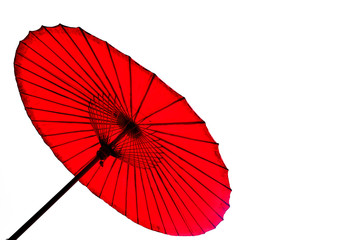 Red umbrella paper for background