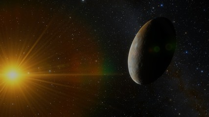 Fototapeta na wymiar Haumea Dwarf Planet in Kuiper Belt 3