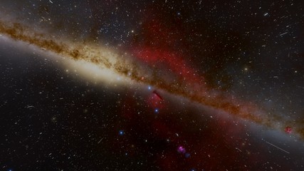 Horsehead Nebula and Milky Way Galaxy