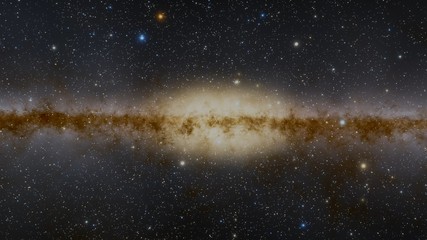 Fototapeta na wymiar Milky Way Interstellar Hyperspace Fast Toward Galactic Center
