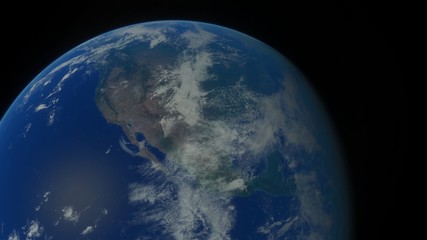 Naklejka na ściany i meble Planet Earth from Space United States North America Mexico Central