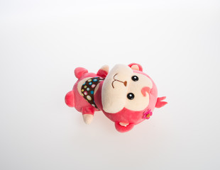 Naklejka premium toy or monkey soft toy on the background.