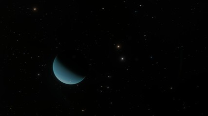 Obraz na płótnie Canvas Uranus Planet Flyby