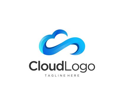 cloud modern logo icon