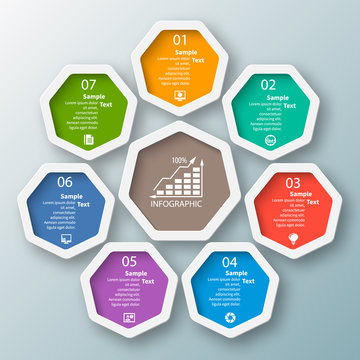 Abstract 3D Paper Infographics