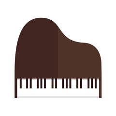 Simple Grand Piano Top View Vector Illustration Graphic