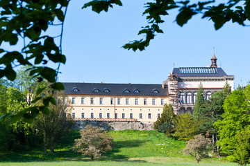 Fototapeta na wymiar neo-renaissance castle Zbiroh, Czech republic. Artist Alfons Mucha painted The Slav Epic (Czech: Slovanska epopej) here.