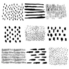 Set of Textures with Lines and Dots