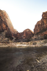 Fototapeta na wymiar Zion Canyon and River
