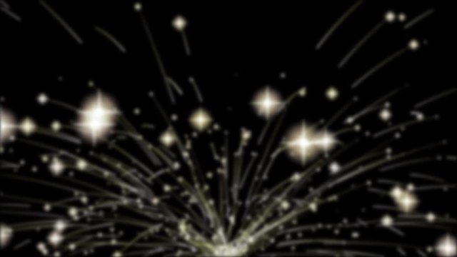 blurred fireworks lights on black background