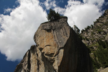 Panorama di rocce di montagna