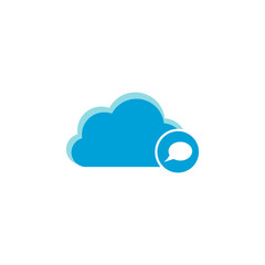 Cloud computing icon, bubble icon