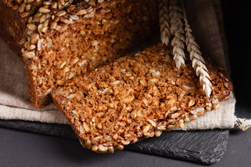wholegrain bread with seeds