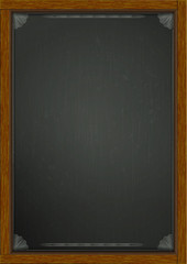 black board in wooden frame A4