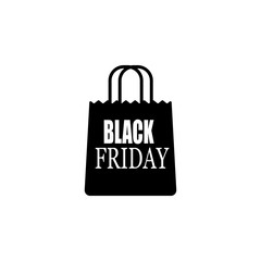 bag with the inscription black Friday icon. Element of sales sign icons. Premium quality graphic design icon. Signs, outline symbols collection icon for websites, web design