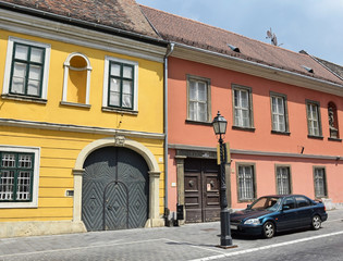 Fototapeta na wymiar Old buildings at Budapest, Hungary 