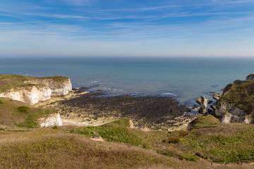 Fototapeta premium Flamborough Head coast and cliffs near Bridlington, East Riding of Yorkshire, UK