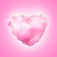 Vector cotton candy heart icon valentine sweet