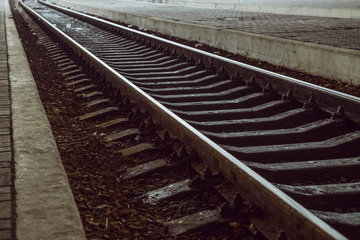 railway road close up