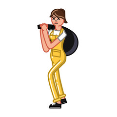 Cleaning service woman