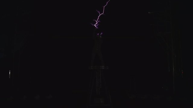 The most epic show with Tesla suit. Human being hit by 10,000 volts of electricity. 4K