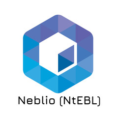 Neblio (NtEBL). Vector illustration crypto coin i