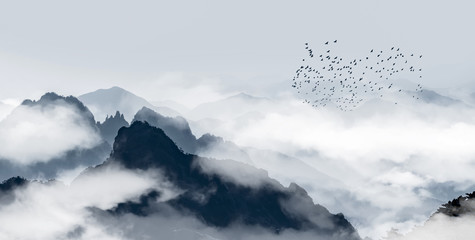 Mount Huangshan Qifeng rocks sea scenery