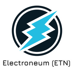 Electroneum (ETN). Vector illustration crypto coi