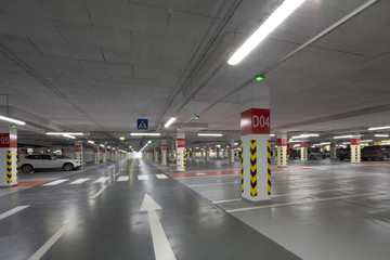 modern underground garage