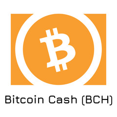 Bitcoin Cash (BCH). Vector illustration crypto co