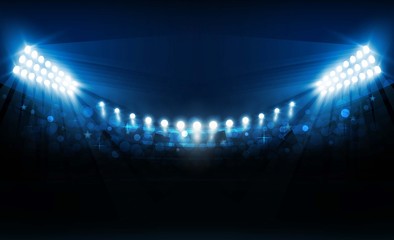 Bright stadium lights vector design. Vector illumination - obrazy, fototapety, plakaty