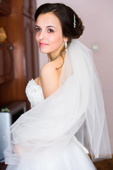Fototapeta premium portrait of the bride on a wedding day