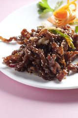 Ternera caramelizada.