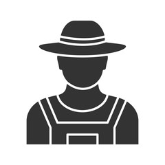 Farmer glyph icon