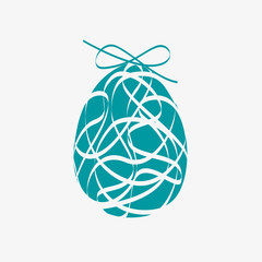 Abstract vector shape of egg, easter concept