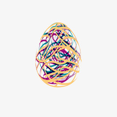 Abstract vector shape of egg, easter concept
