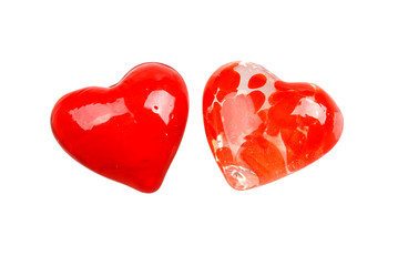 two red hearts