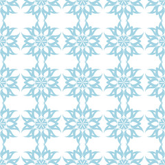 Light blue and white floral seamless pattern