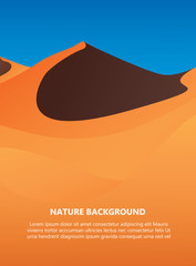 Fototapeta na wymiar desert background with text space vector illustration